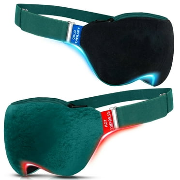 Medi Grade Adult Heated and Cooling Eye Mask – 2-in-1 Microwavable Mask for Dry Eyes & Puffiness Relief