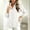 White, variant on Women's Solid Denim Shirt Ruffle Collar Button Front Puff 3/4 Sleeve Loose Fit Casual Jean Top White Blue Black Grey Shades, Y2K Jacket Light Blue M