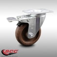 thumbnail image 2 of 4 Inch SS High Temp Glass Filled Nylon Top Plate Caster with Total Lock Brake, 2 of 2