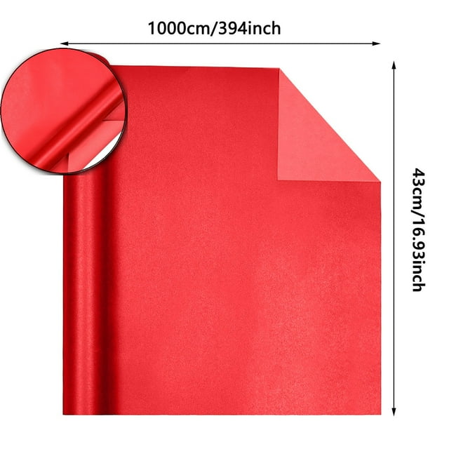 Dvruxg Wrapping Paper, Mini Roll - Christmas Wrapping Paper Roll 393.7 Inches, Christmas Gift Wrap Paper Rolls, Perfect for Holiday, Wedding, Valentine\'s Day