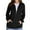 Black, variant on Women's Zip Up Jackets Fall Long Sleeve Hoodies Knit Sweater Solid Color Full Zip Hooded Sweatshirts Loose Comfortable Fleece Jacket Outdoor Coat for Women