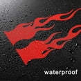 thumbnail image 3 of Vett 4 Pcs 5.7'' Flame Reflective Sticker for Car Vinyl Racing Sports Flame Stripe Decal for Golf Cart Off-Road Vehicles Motorcycles Bike(Red), 3 of 5