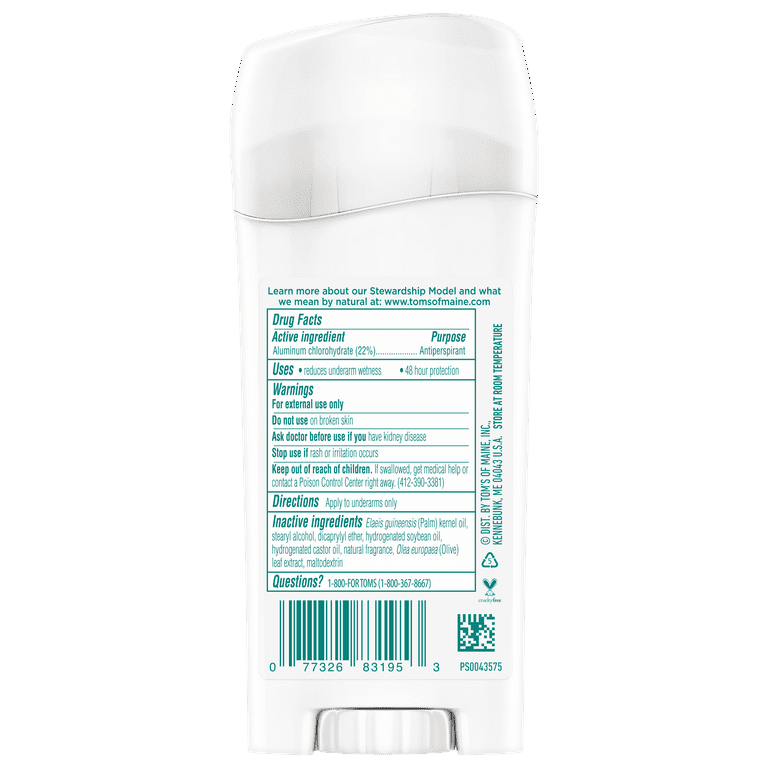 Tom's of Maine Antiperspirant Deodorant for Women, Natural Powder