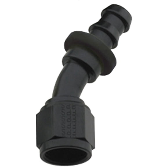 Hose Fitting #10 30 Deg Push Lock Black