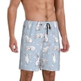 thumbnail image 2 of Wukai Rabbit Is Eating Carrots Men’s Short Pajama Pants With Pockets Soft Sleep Pj Shorts for Men-X-Large, 2 of 6