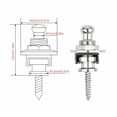 thumbnail image 2 of Guitar Strap Locks,2 PCS Silver Guitar Strap Lock Buttons Guitar Strap Locks Set Security Quick Release Strap lock Retainer System Guitar Strap Lock for Electric,Bass,Acoustic Guitar, 2 of 7