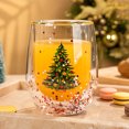 thumbnail image 7 of KGJQ Glitter Christmas Wine Glass, 300ml Double Layer Tumbler for Wine Juice, Sparkling Holiday Drinkware, Festive Party Home Gift, 7 of 7