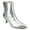 Silver, variant on Womens Arely Pointed Toe Kitten Heel Ankle Booties, Widths Available