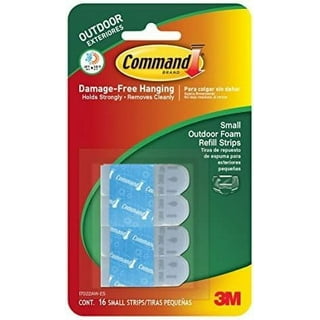 Command Outdoor Replacement Strips, Small, 16 Strips 17022AW-ES 