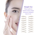 thumbnail image 3 of 6 Pieces Girls Eyebrow Tattoos Stickers Realistic Waterproof Makeup Sticker Girl Cosmetic False Eyebrows Skin Making Up Patch Type 31 Brown, 3 of 8
