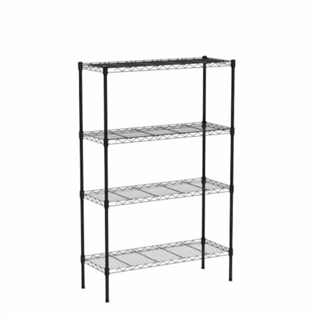 4 Tier Wire Shelving Unit Storage Shelves Shelf Organizer 54"x36"x14" Heavy Duty Metal Storage Rack Wire Rack NSF Height Adjustable for Laundry Bathroom Kitchen Garage Shelving (Bl