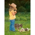 thumbnail image 2 of Dudley, June 19x24 Black Ornate Wood Framed with Double Matting Museum Art Print Titled - Play Time, 2 of 4