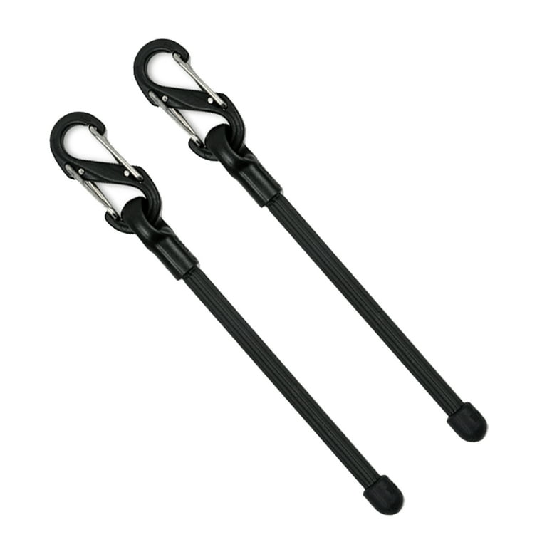 Nite Ize Gear Tie Zipper Pull, The Original Gear Tie Plus S-Biner Clip,  Perfect Zipper Pull, 3-Inch, Black, 2 Pack