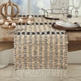thumbnail image 3 of Textured Bold Stripe Fringe Table Runner, 3 of 3