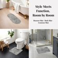 thumbnail image 2 of Evideco French Home Goods Urban Concrete 3-Piece Bath Mat Set – Includes Standard, Runner, and Contour, 2 of 10