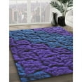 thumbnail image 3 of Ahgly Company Machine Washable Indoor Rectangle Transitional Blue Lotus Blue Area Rugs, 2' x 5', 3 of 7