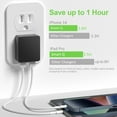 thumbnail image 2 of Nekmit 16W Dual Port USB Wall Charger with Smart IC, Black, 2 of 6