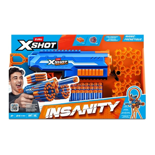 XSHOT Insanity Manic Blaster (24 Darts) by ZURU - Walmart.ca