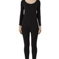 thumbnail image 1 of Sonducket Calzoncillos largos para mujer, conjunto de ropa interior de fondo de Color sólido, capa base térmica para clima frío de invierno, ropa de Ropa interior Negro Sonducket AP013701-05, 1 of 6