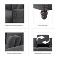 thumbnail image 6 of Coventry 125W U Shaped Sectional Couch in Charcoal Gray Herringbone Fabric, 6 of 7