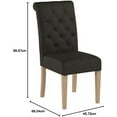 thumbnail image 2 of JESTOP Dining Chair Set of 2, Upholstered Chairs with Wooden Legs for Kitchen, Dinging Room, Living Room, 2 of 8
