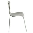 thumbnail image 3 of Bentwood Contemporary Stackable Dining Chair in Grey Wood and Chrome by LumiSource - Set of 4, 3 of 8