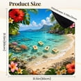 thumbnail image 2 of Mahjong Mat 31.5" x 31.5" Tropical Beach Paradise Palm Trees Clear Blue Waters Non-Slip Noise Reduction Mahjong Tiles Table Cover for Dominoes Poker Card Board and Tile Games, 2 of 6
