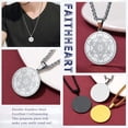thumbnail image 4 of FaithHeart Metatron's Cube Necklace for Men Women Stainless Steel Sacred Geometric Pendant Spiritual Protection Medal Jewelry Gift for Dad Grandpa Fathers Day Christmas, 4 of 6