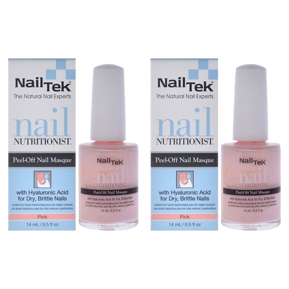 Nail Tek Nail Nutritionist Peel-Off Nail Masque - Pink - Pack of 2 , 0.5 oz Nail Masque