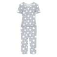 thumbnail image 6 of snilers Womens Lounge Set Short Sleeve V Neck T Shirts and Capri Pants 2 Piece Pajama Set Fashion Casual Sleepwear Matching Pjs Set, 6 of 6