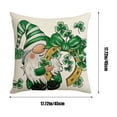 thumbnail image 3 of Costeam 17x17 Inch Green Shamrock Decorative Pillowcases, St. Patrick's Day Luck-Themed Pillow Covers, Sofa Couch Bedroom Decor, 3 of 6