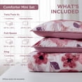 thumbnail image 5 of Regency Heights King Comforter Sets, 3 Pieces Reversible Floral Bedding Sets, Cozy Botanical Flowers Seersucker Comforter Bed Set with Pillow Sham, Mauve, 5 of 7