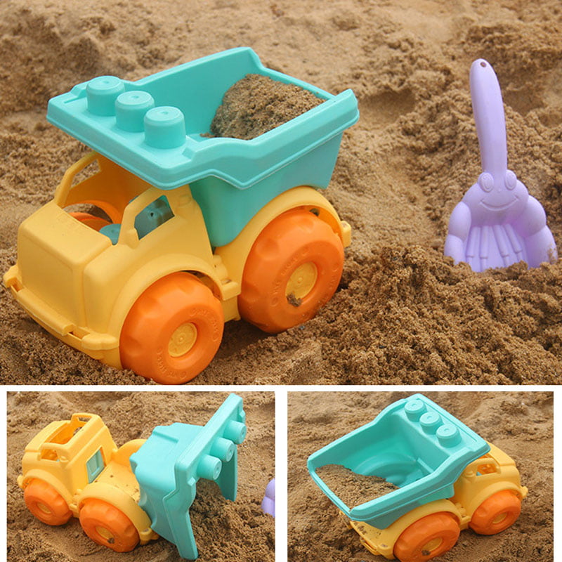 Sand Toys Made in USA Back Bay Play Construction Toys 15 Blue Tow Truck Vehicle Pretend Play Indoor Outside Toys for Toddlers 1-3 and Up 