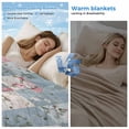 thumbnail image 2 of Blue Pink Botanical Cooling Blanket, Lightweight Breathable Summer Throw Blanket with Double Sided Cold Effect, Spring Floral Vintage Picnic Beach Blankets Bed Sheet for Hot Sleepers 60"x80", 2 of 8