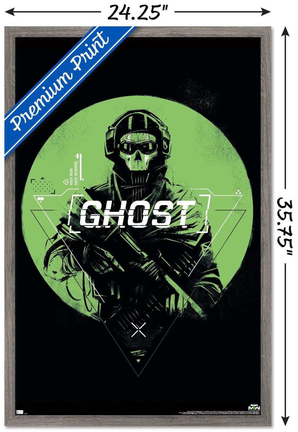 Call of Duty: Modern Warfare 2 - Ghost Emblem Wall Poster, 22.375" x 34"