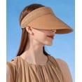 thumbnail image 4 of Sun Hats for Women, Beach Hats for Women, Pink Summer Large Brim Straw Hat with 1pc Brown Hat Hook is Equipped with An Adjustable Elastic Buckle and The Inside is Equipped with A Sweat Band, 4 of 6
