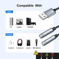thumbnail image 2 of SURJDE USB to 3.5mm Jack Audio Adapter USB Sound Card Jack Audio Adapter with 3.5mm Headphone and Microphone Jack Compatible with PC,Laptop,Linux, Desktops,PS4，PS5and More Device, 2 of 7