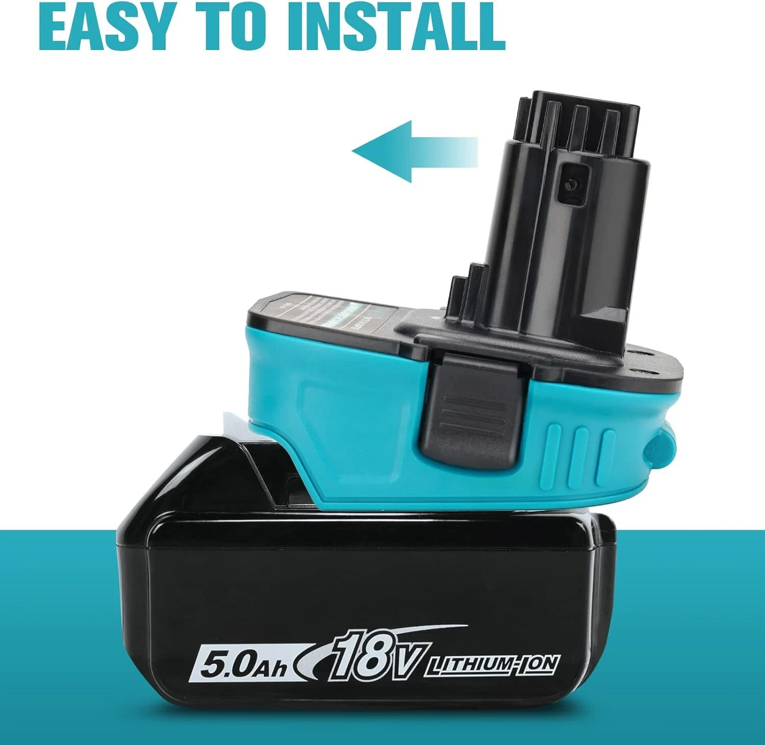 Battery Adapter for Makita 18V Li-Ion Battery Convert To for Dewalt Ni-Cd Ni-Mh