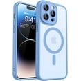 thumbnail image 1 of Magnetic Case for iPhone 16 Pro Max with Full Camera Protection [Compatible with Magsafe] [Translucent Matte] Protective Phone Case, Hot Pink, 1 of 5