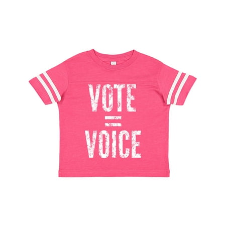 

Inktastic Vote Equals Voice Distressed White Text Gift Toddler Boy or Toddler Girl T-Shirt