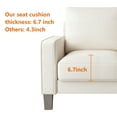thumbnail image 3 of DEALTOPS Modern Sectional Sofa Couch Upholstered Sofa Storage Couches 3 Seater Sofa Chair for Living Room - Beige, 3 of 8
