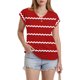 thumbnail image 5 of Eres Más Que una Camisa de Puntuación de Prueba Sexy de Manga Corta Lentejuelas Suelta Camisa de Blusa con Cuello en V, Poliéster, 5 of 8