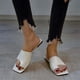 thumbnail image 1 of Verano Mujer Moda Color sólido Zapatillas Sandalias planas Playa Zapatos al aire libre Wmkox8yii  hj789, 1 of 8