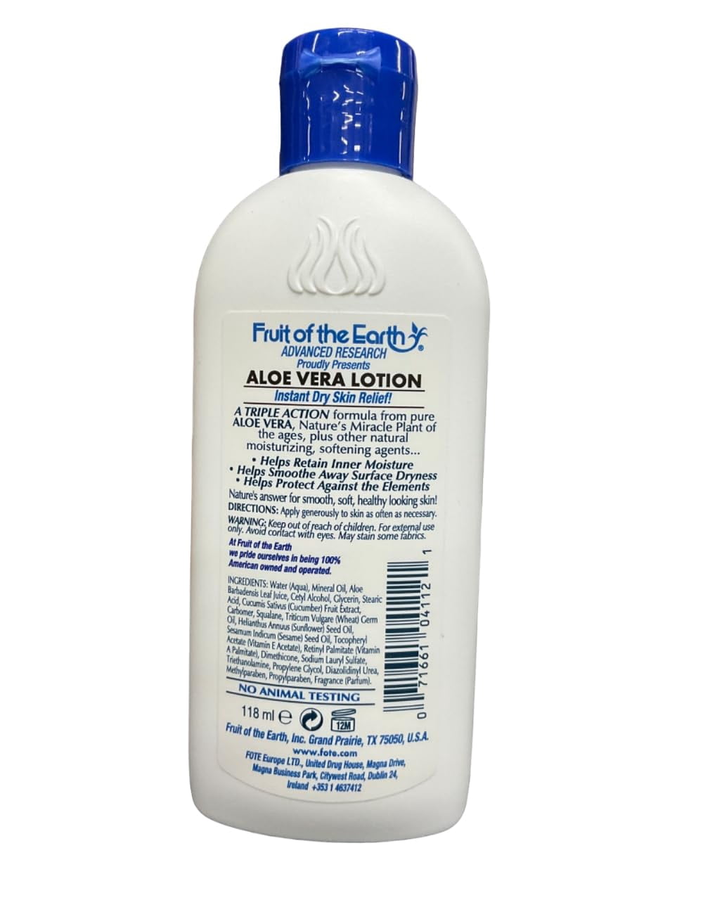 Fruit of The Earth TMA3&nbsp;Aloe Vera Lotion, 4 oz. Travel Size (Pack of 9)