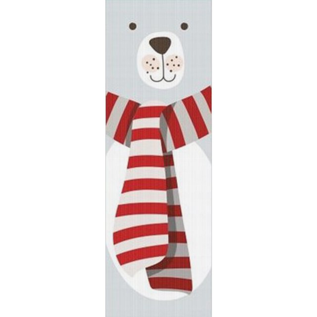 Kits Punto Cruz Marcapáginas DIY Muñeco Nieve Doble Cara 11CT 18x6cm
