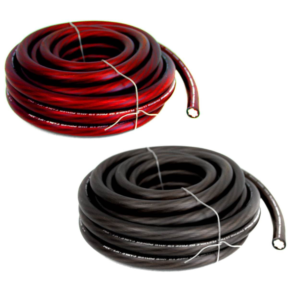 25 Ft 16 Gauge Speaker Wire Car Home Audio 25/' Black Red Zip Power Ground Cable
