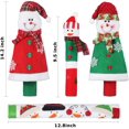 thumbnail image 2 of 4 Pieces Christmas Refrigerator Handle Covers Snowman Pattern Handle Covers Microwave Handle Covers for Home Kitchen Supplies, 2 of 5