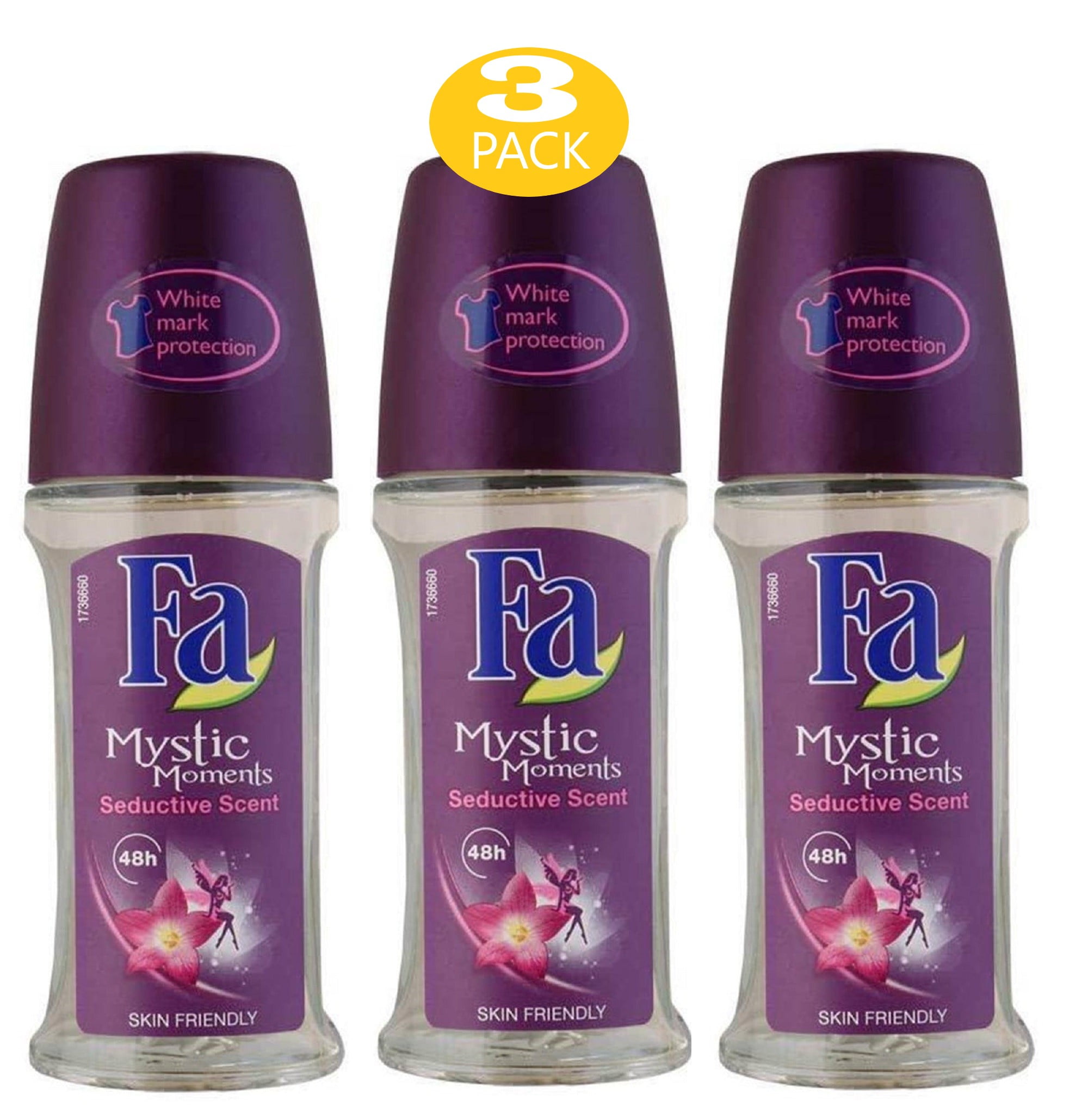 grijs zoet atmosfeer Fa Deodorant 1.7 Ounce Roll-on Mystic Moments, Antiperspirant for Men &  Women - 50ml (3 Pack) - Walmart.com