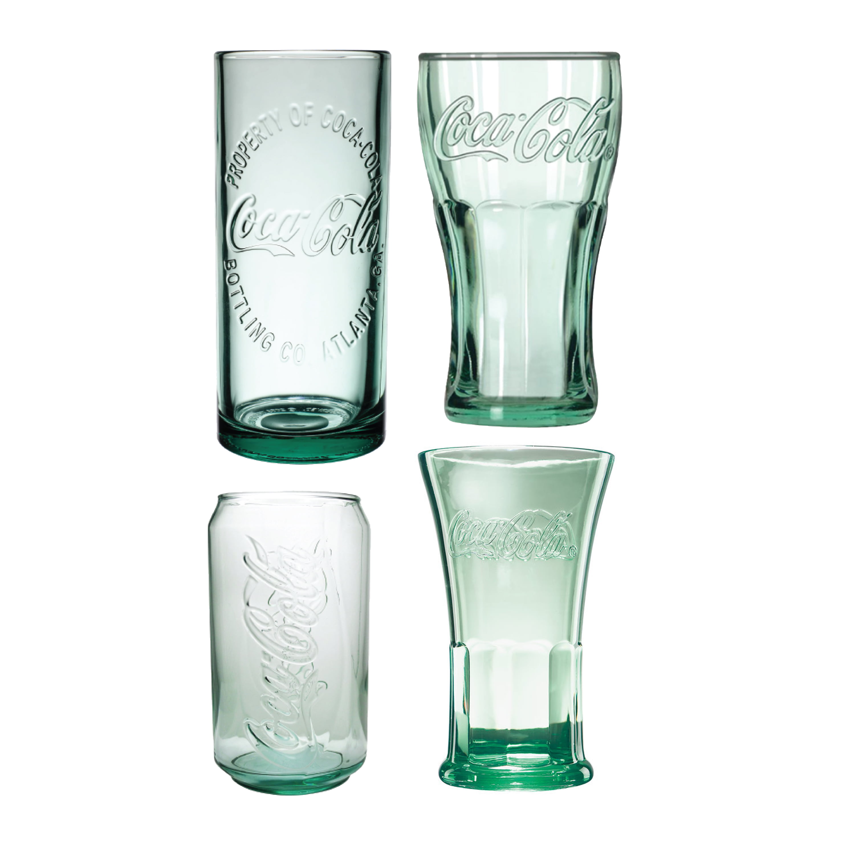 Coca Cola Glass Collectors Set with Vintage Glasses, Coasters, and  Pretzels, 3 oz