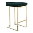 thumbnail image 6 of Home Square 30" Velvet Steel Bar Stool in Green/Gold - Set of 2, 6 of 6